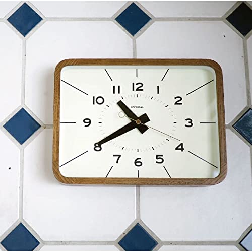 Interform Holger Wanduhr CL-3951, Holz, Elfenbein, Schwarz, Gold, Schleichendes Uhrwerk