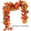 Sztuczny girlanda z liści klonu Jesień Jesienne liście Sztuczna kwiatowa Dekoracja domu kominka Świąteczny Akcent sezonowy Dziękczynienia