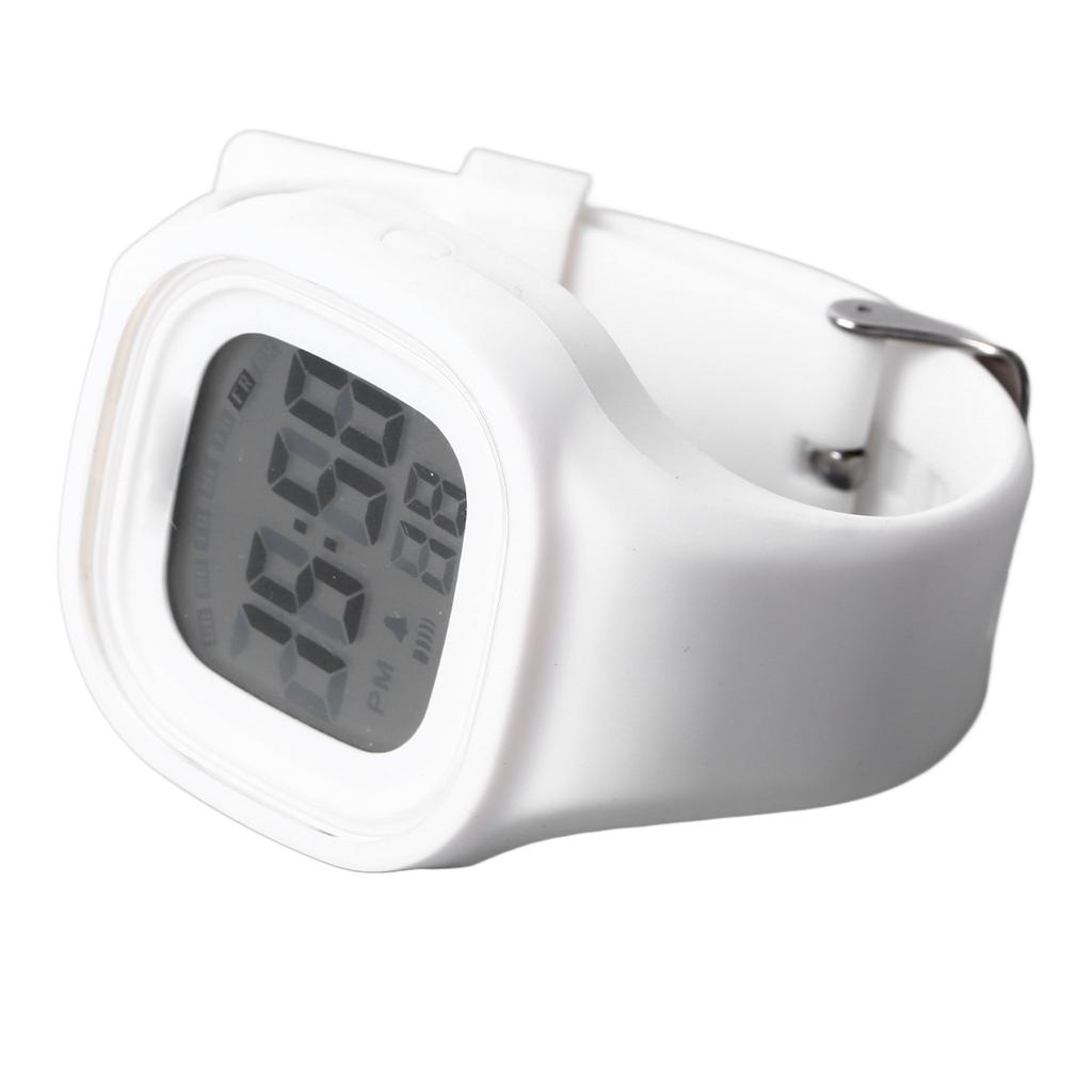 Silicone Watch for Men Women Waterproof Backlight Soft Strap Alarm Silicone LED Digital Watch White