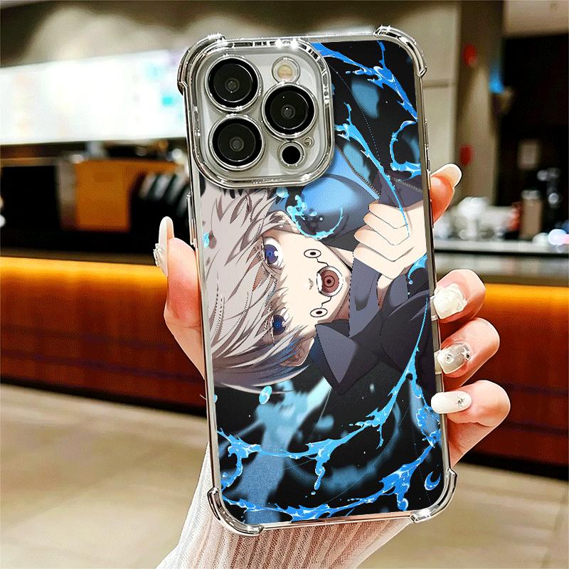 Japan Anime JUJUSU KAISENS Soft Phone Case For iPhone 15 16 17 Air 14 Pro Max 16E Plus 13 12 Mini Plating Anti-Fall Fundas