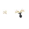 Wooden Bird And Deer Head Wall Art Sculpture Ornament Housewarming Gift Collectible Decorative