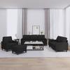Vidaxl 4-Piece Lounge Set, Fabric Upholstered, Black