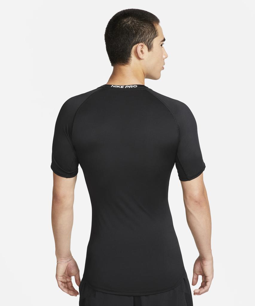 Nike Pro Dri-Fit Tight Short Sleeve Fitness Top M - Black:White / Fb7933-010