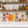 Thanksgiving Tiered Wooden Tabletop 4Pcs/Set Fall Tray Decor Signs, Autumn Maple Leaf Letter Decorations