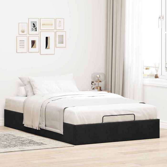 VidaXL Cadre de lit ottoman sans matelas noir 120x190 cm velours, cadre de lit, cadre de lit ottoman, cadre de lit avec 3310951