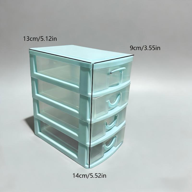 Chic 2/4-Tier Desk Organizer With Drawers - Ideal For Office Supplies, Jewelry & Cosmetics Storage - Portable Divider Box