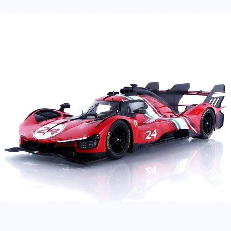 In Stock Bburago 1:18 Le Mans 24h Ferrari 499p No.24 No.50 Bo.51 Coated Simulation Alloy Miniature Model Custom Kid Toy Gift