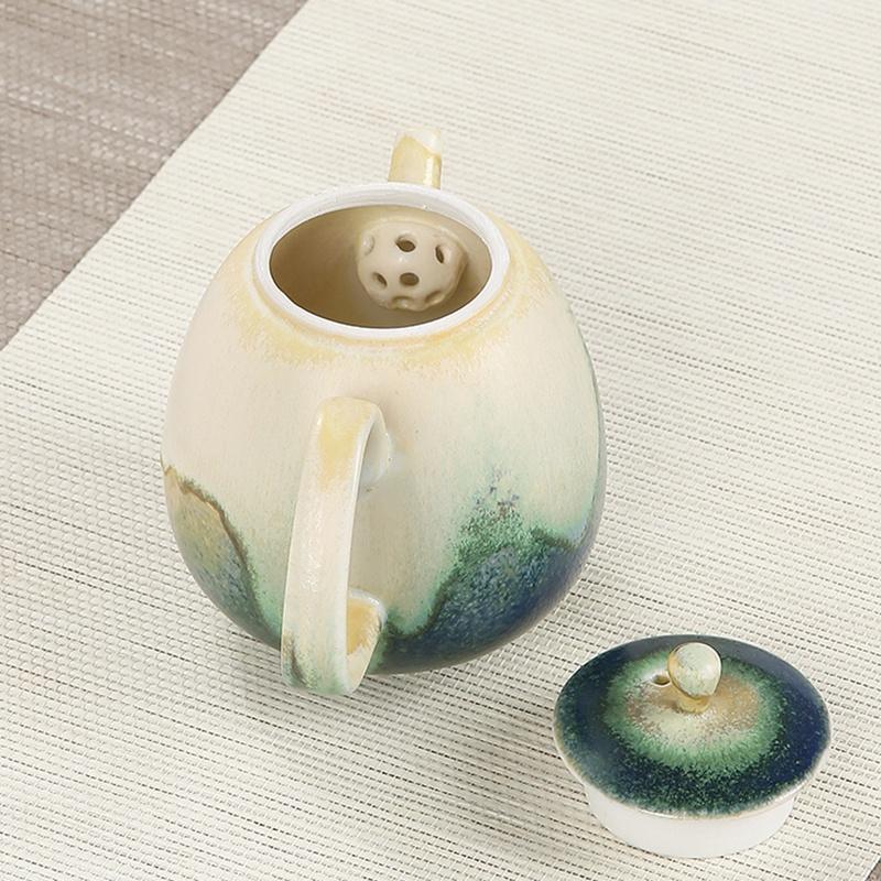 230ml Ceramic Teapot with Filter Handmade Vintage Japanese Kung Fu Tea Set
