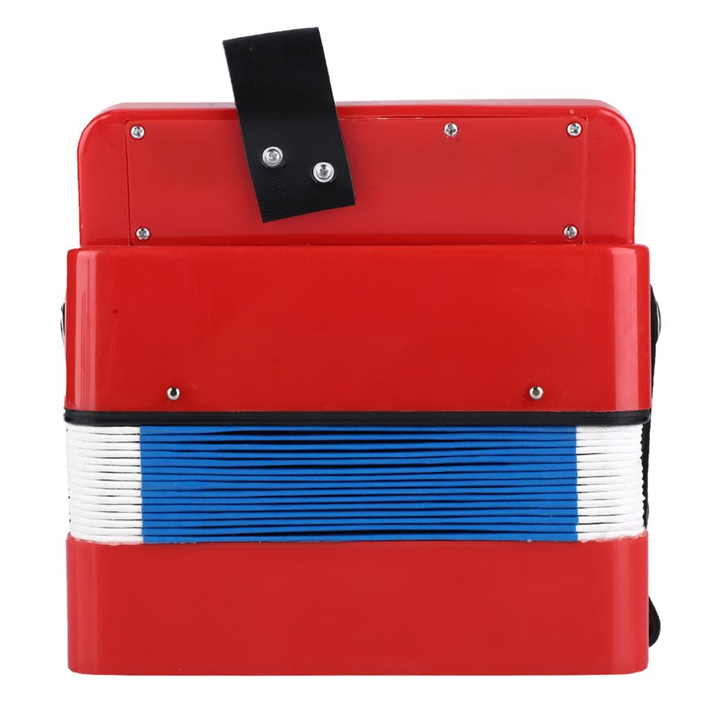 Dětská 7-klávesová 2 basová mini Malá harmonika Vzdělávací hudební nástroj Rytmická hračka (Červené)