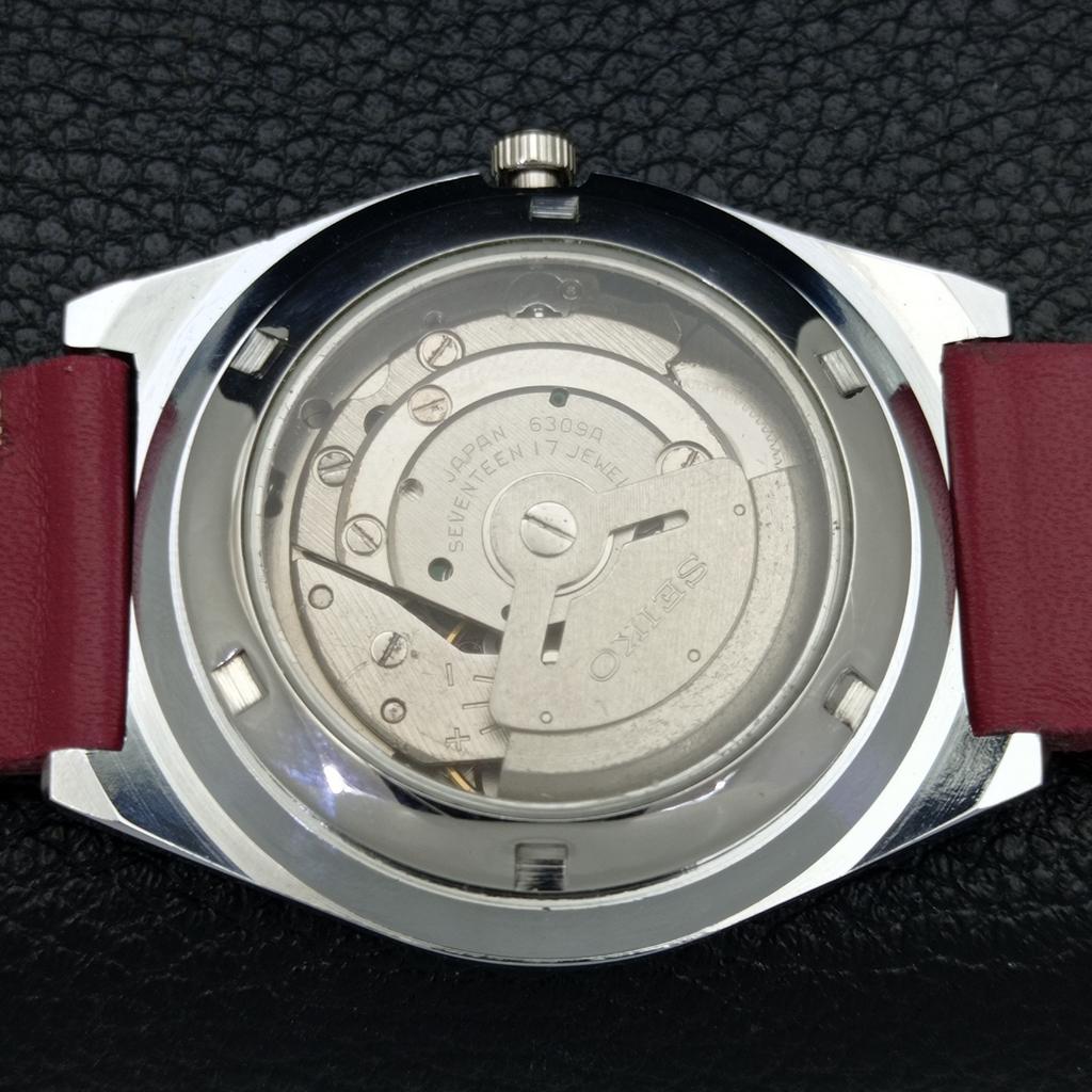 REFURBISHED JAPAN SEIKO 5 6309A AUTOMATIC MENS RED COLOR DIAL WATCH A440220-9 Sk-a440220-1