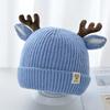 Kids Christmas Cap Cute Elk Ear Baby Beanies Cartoon Antlers Toddler Crochet Bonnet 1-4year Children Winter Warm Woolen Knit Hat