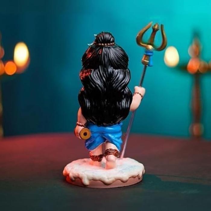 TreegoArt Handcrafted Compact Little Shiva Statue Murti for Home Temple Showpiece for Pooja and Gifting - 3.5 Inches Height (Pack of 1)