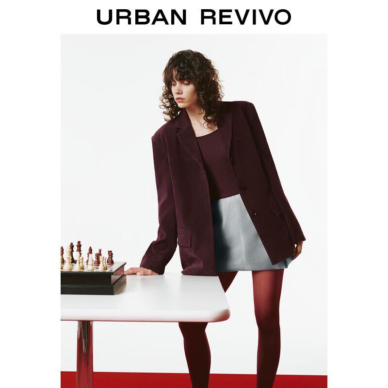 UR 2025 Spring Spliced Gauze Pleated Mini Skirt XS