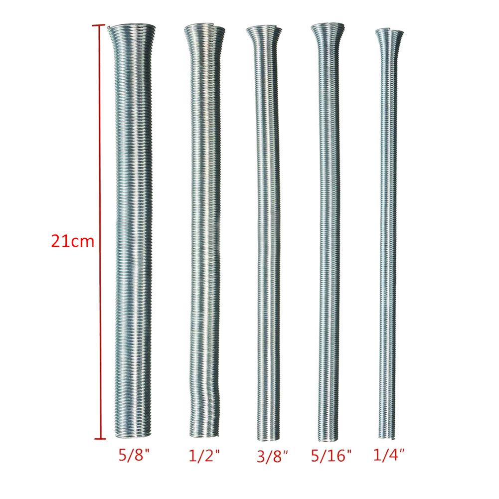 5pcs Manual PVC Wire Pipe Bender Curve Springs Tube Bending Tools