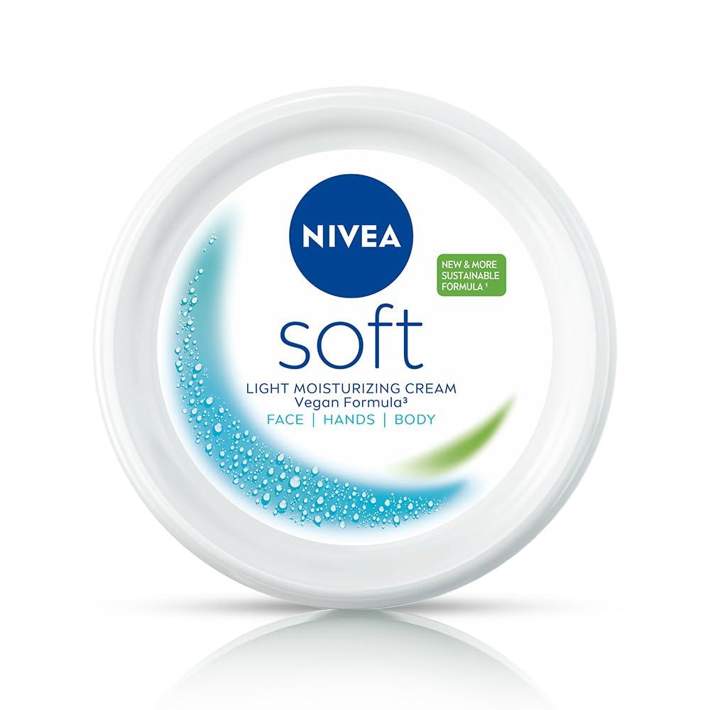 

NIVEA Soft Легкий увлажняющий крем для лица, рук, тела 200 мл с витамином Е и маслом жожоба Нежирное увлажнение