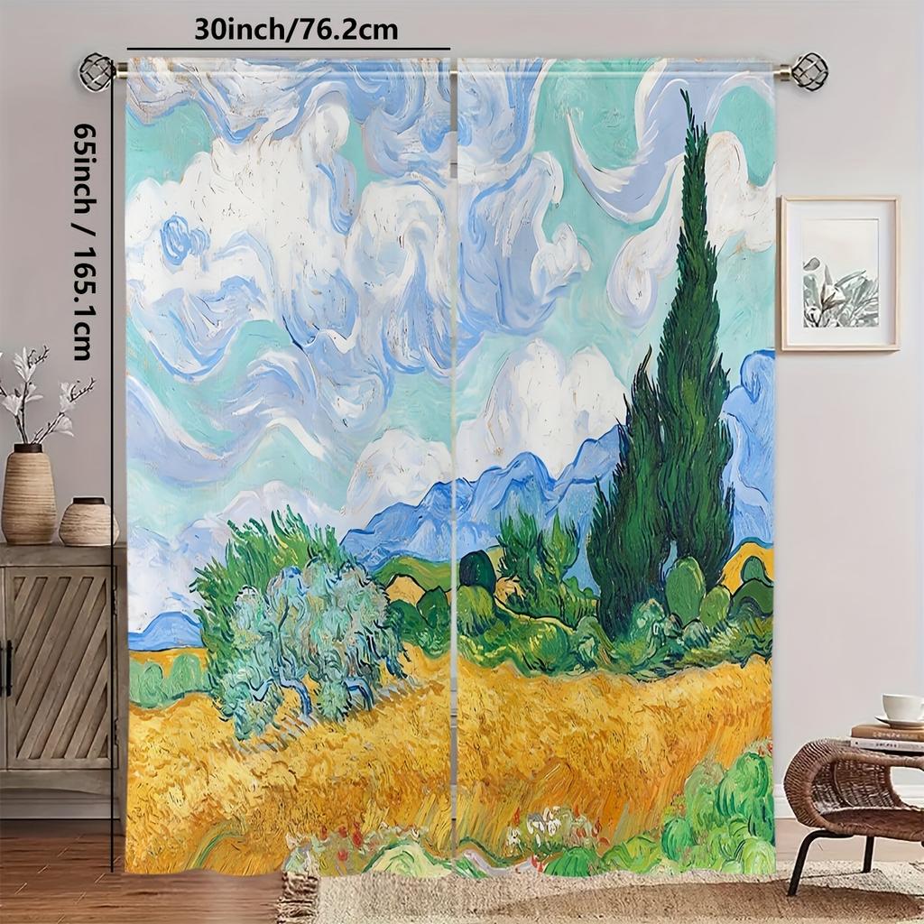 Alphabet Printed Door Curtain Window Curtain Bedroom Living Room 41.3in x 90.5in Curtain Heat Noise Reduction