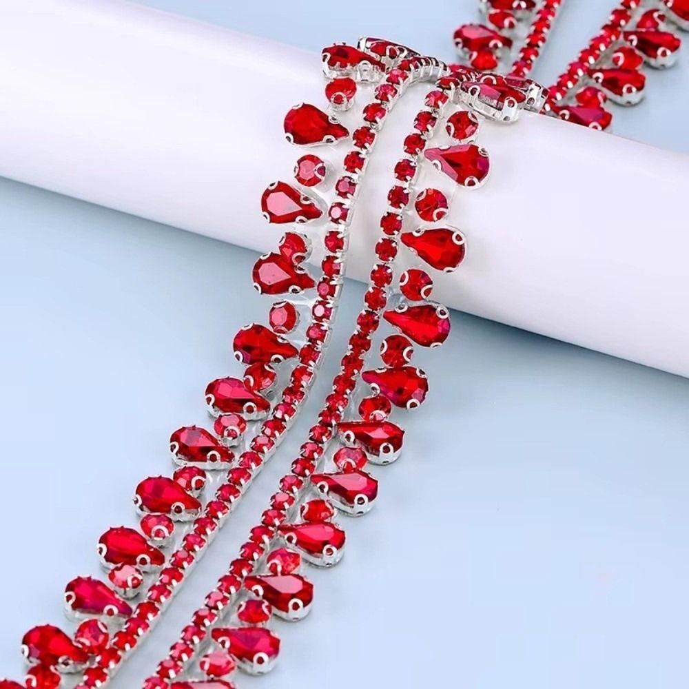 Multi-color Crystal Diamond Strips DIY Diamond Chain  Dress Skirt Clothing Accessories