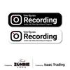 Isaac Trading STC-092 Dash Cam Recording Stickers, Waterproof, Weatherproof, English, Solid Color, Stickers, 5.0