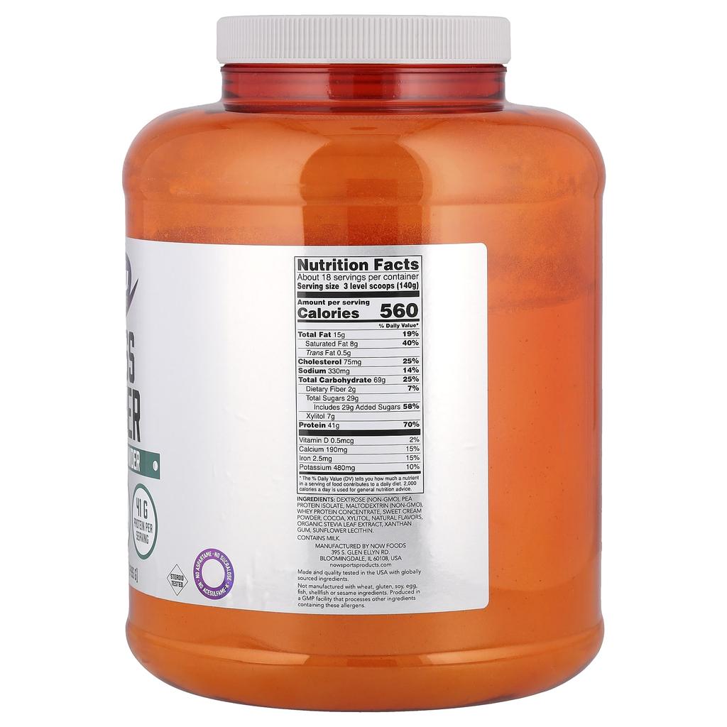 Sports, Mass Gainer Protein Powder, Creamy Chocolate Flavor, 2,495G(5.5Lbs)