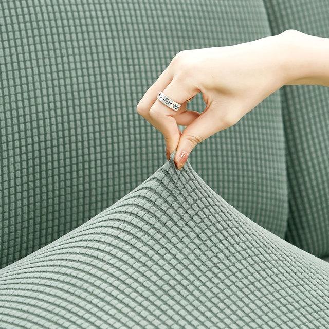 Мягкий плюшевый секционный угловой чехол для дивана спинка сиденья защитный чехол для матраса эластичный чехол для шезлонга 1pc enlarge size-3 зелёный 2330₽