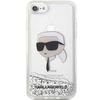 Etui Do iPhone 7 Karl Lagerfeld Glitter Karl Head Srebrne