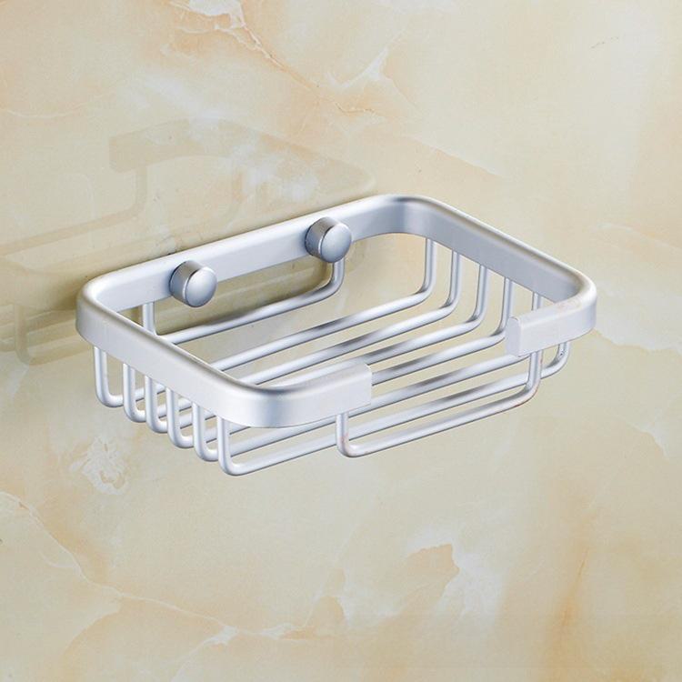 Sleek Aluminum Punch-Free Oval Soap Rack