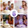 Number Birthday Candles Glitter Sequins Cake Toppers Floral Design Birthday Cake Candles for Men Women Family Mother Dad Kids