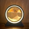 LED Light Creative Quicksand Bordslampa Rörlig Sand Konstbild 3D Timglas Djuphavssandlandskap sovrumslampa för heminredning Present