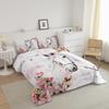 Animal Bedding Set Horse Floral 3D Printed Duvet Cover Set Single Twin Double Size Bedroom Decor Duvet Cover Set Birthday Gift