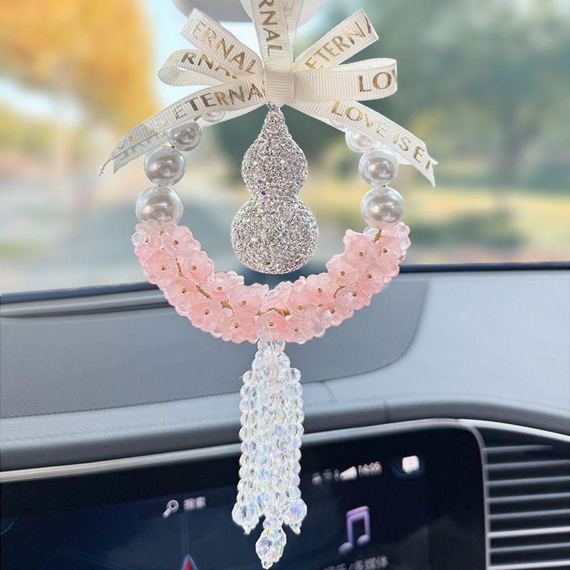 Crystal Gourd Car Safety Pendant for Rearview Mirror - Goddess Vibe Interior Decoration