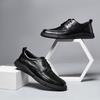Top Layer Cowhide Men's Shoes Spring Versatile Genuine Leather Retro Business Casual Shoes Men's Shoes British Lace Up Gentlemen's Shoes