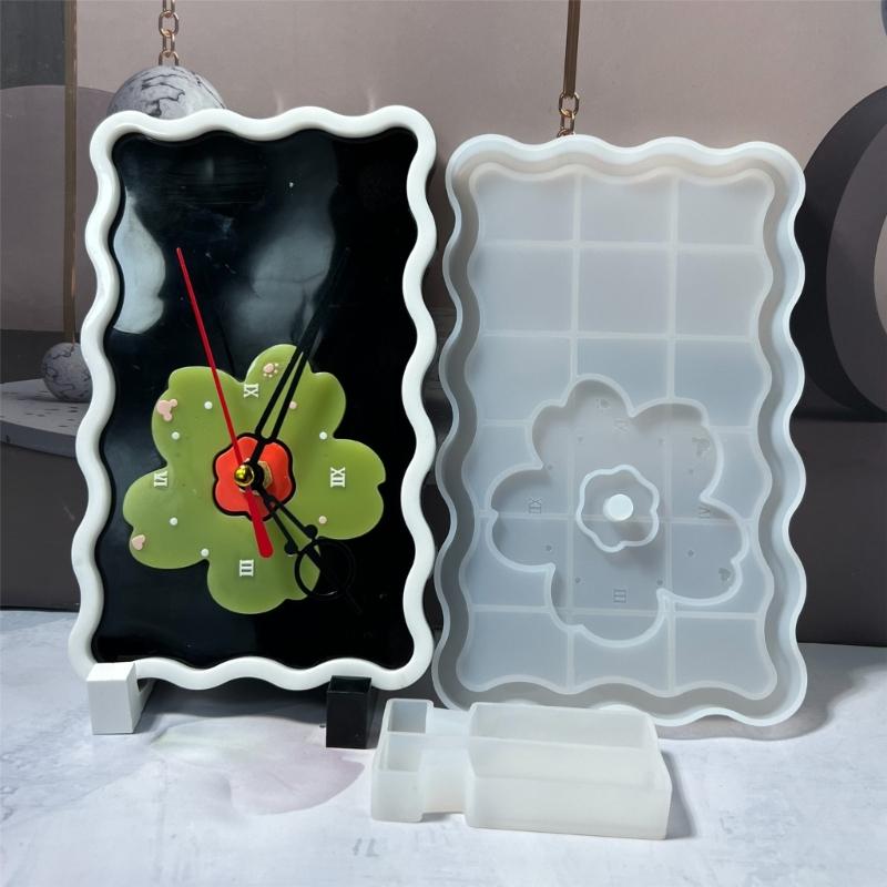 Durable Silicone Clock Pendulum Mold Unique Clock Pendulum Crafting Resin Mould Adorable Clock Making Silicone Mold Set