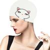 Elastic Waterproof Ears Protect Cartoon Cat Swim Pool Cap Swimming Cap Diving Hat Swimming Hat