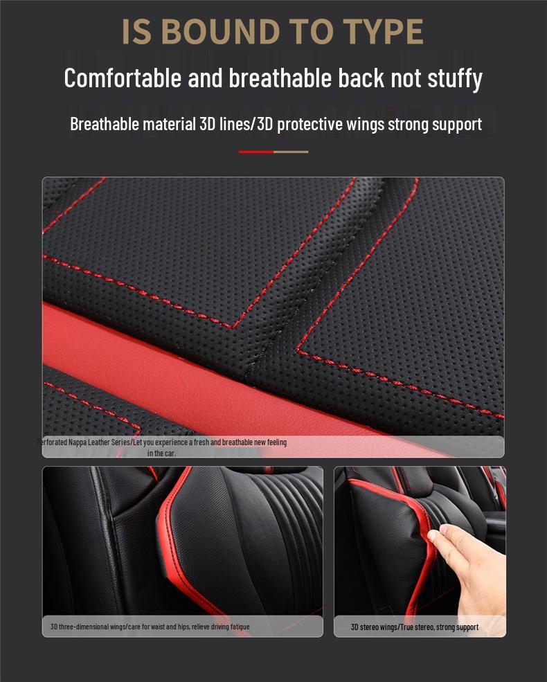 Universal Leather Seat Cover for Corolla Zhi Xiang/Crown - Fits All Seasons, Full Wrap, Five-Seater Cushion