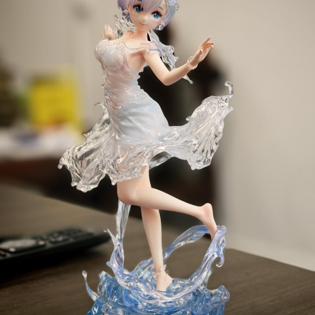 Re:Zero Rem Water Dress Anime Figure Dynamic Pose Collectible Decorative Ornament for Anime Fans Home Decor Collection