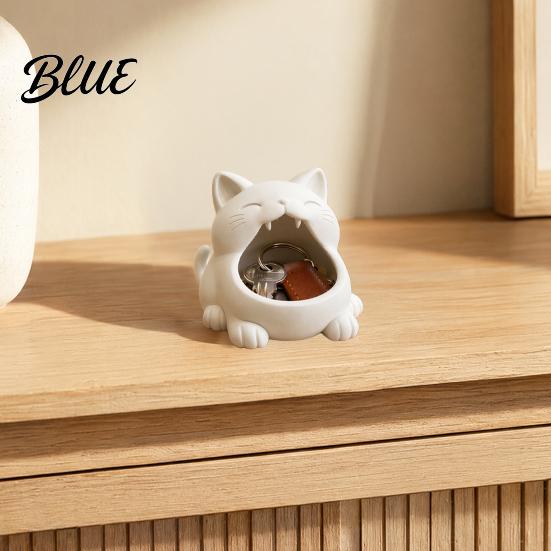 Niche Style Key Large Two-in-one Box Cat Big-Mouthed Container Storage Design Holder Decor Opening Organizer for Keys Jewelry Small