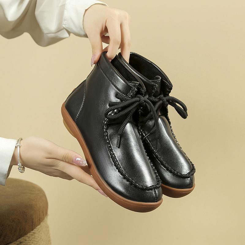 Fashion Women Boots Summer Autumn Retro Japanese Style Square Toe Casual Flats Female Simple Women Shoes Comfortable Loafers for Ladies