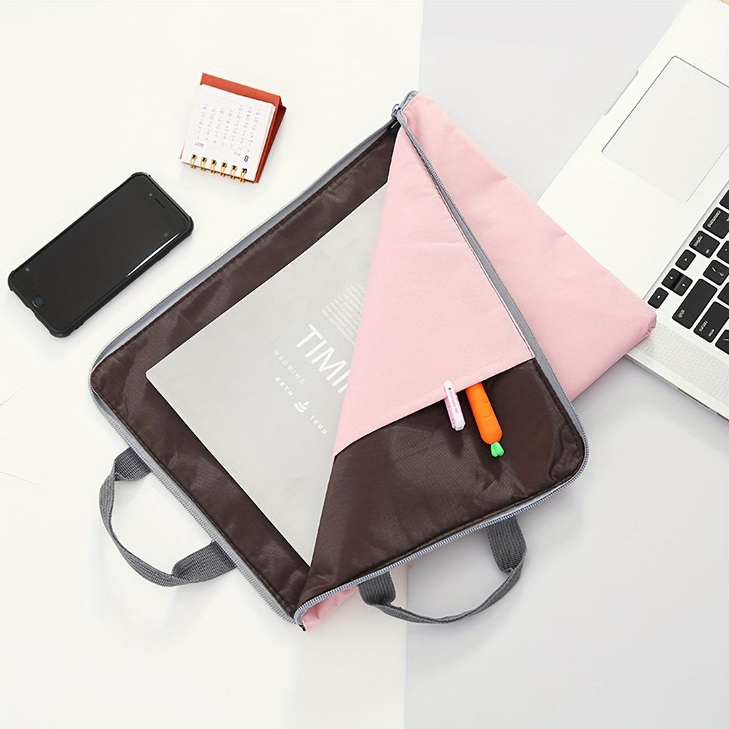1 Stück Büro Mehrschichtige A4-Dokumententasche - Handgehaltene Laptoptasche, Leinwand-Aktentasche mit Handyfach