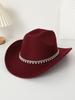 Western Europe and America cowboy top hat men's and women's casual cowboy hat small top hat fashion felt hat