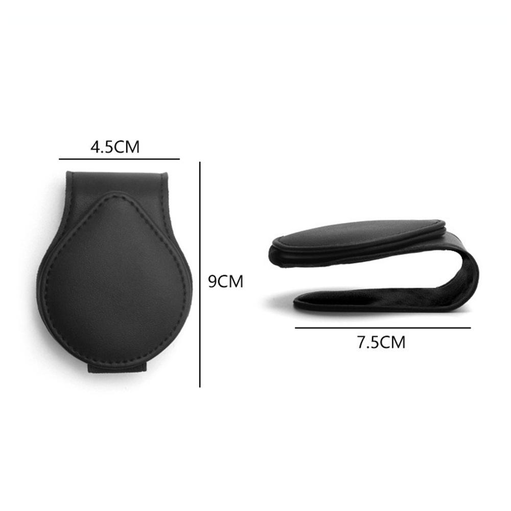 1PC Car Sun Visor Leather Glasses Sunglasses Card Ticket Holder Clip Accessories