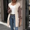 YYFS Women's Fashion Casual Fall Winter Colour Block Print Long Sleeve Sweaters