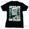 Attack On Titan New Adult T Shirt Giant Skeleton Along Turquiose Kanji Vintage Washed Homme Versatile Stretched Soft Slightly