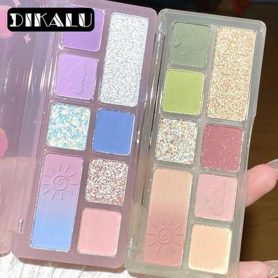 DIKALU 8-Farben-Lidschatten Matte Lidschatten-Palette Kosmetik