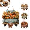 Rustic Farmhouse Thanksgiving Decor Harvest Pumpkin for Front Sign Truck Hanging Door Wooden Fall Door