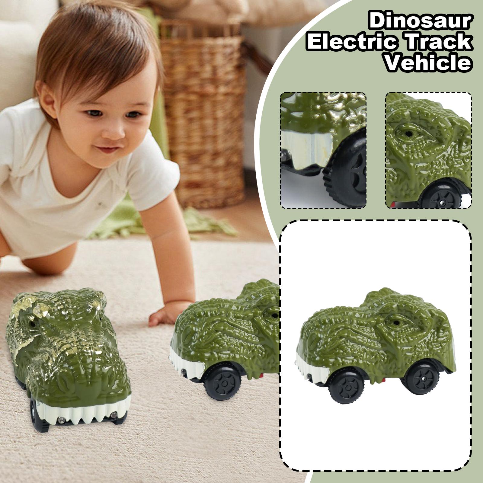 

Электрическая машинка на треке с динозаврами, детская игрушка One Size