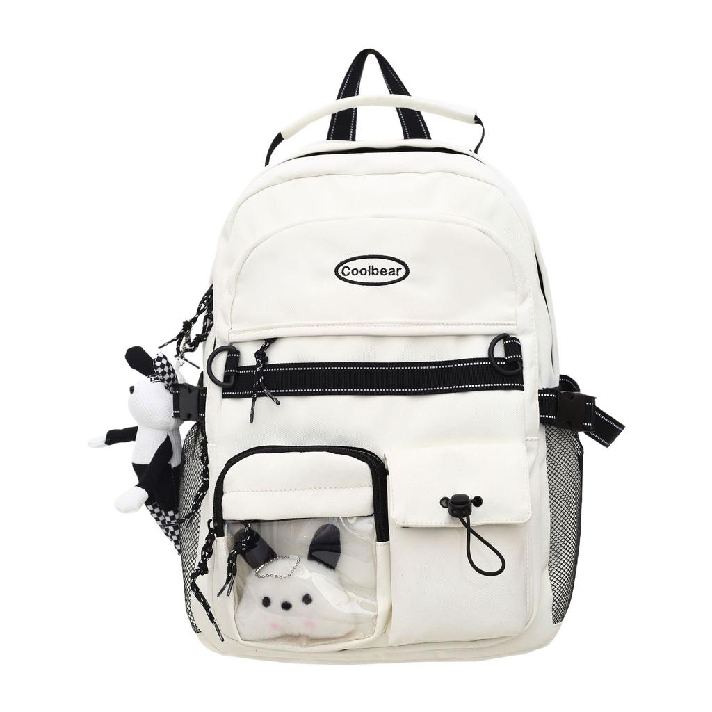 School bag new retro tooling school bag junior high school students large capacity backpack men trendy campus backpack women