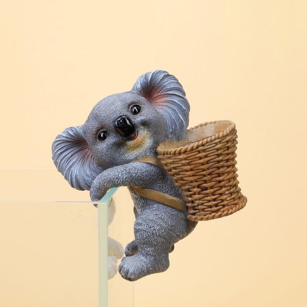 

Simulation Aquarium Hanging Ornaments Koala Dog Fish Tank Animal Pendant Flower Pot Koala