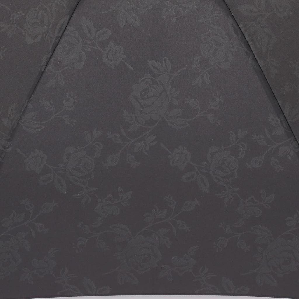 Formal Mini Umbrella for Sun and Floral Folding Parasol Rain, Print, Black, 50cm, Lightweight, [LIEBEN-0537]