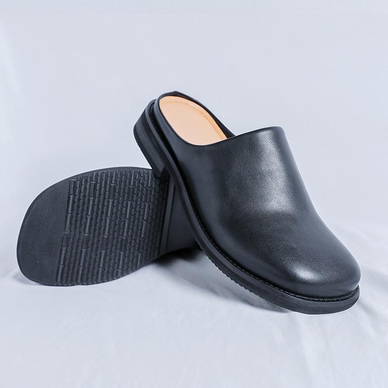 2025 new one-pedal muller shoes bag head boken shoes couple slippers 91519-91518-B