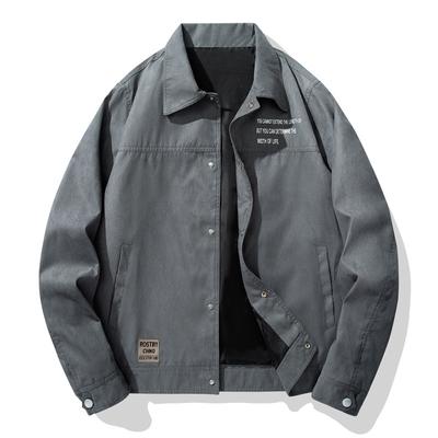 Suede Spring Autumn Winter Men's Jacket Korean Version Trendy Handsome Imitation Denim